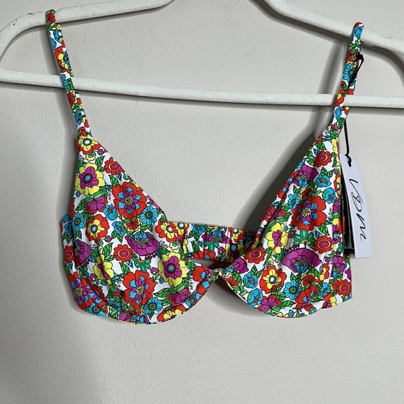 VDM The Label retro floral underwire bikini top NWT - Picture 4 of 6